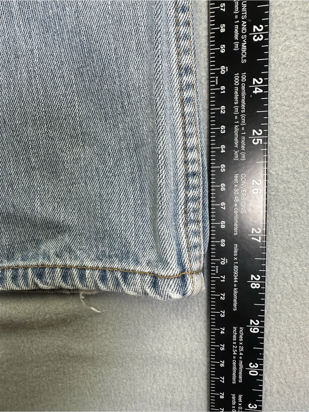 Levi’s 505 Regular Fit Men’s Jeans 42x30 Light Wash Blue